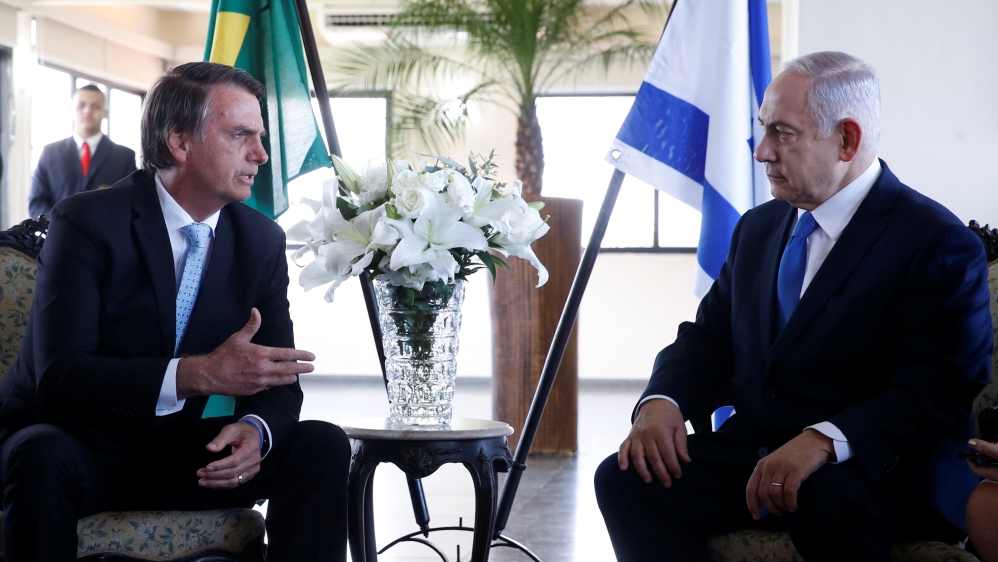 Brazil''s President-elect Jair Bolsonaro and Israeli Prime Minister Benjamin Netanyahu