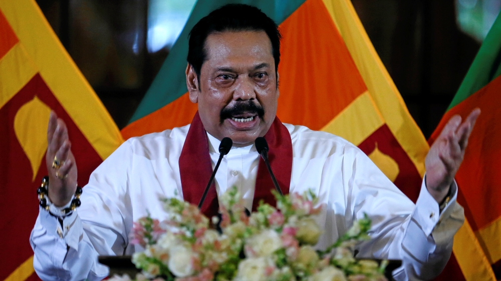 Sri Lanka''s newly appointed Prime Minister Rajapaksa