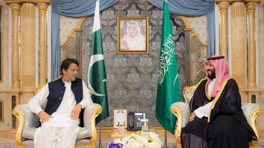 Saudi Crown Prince with Imran Khan AP
