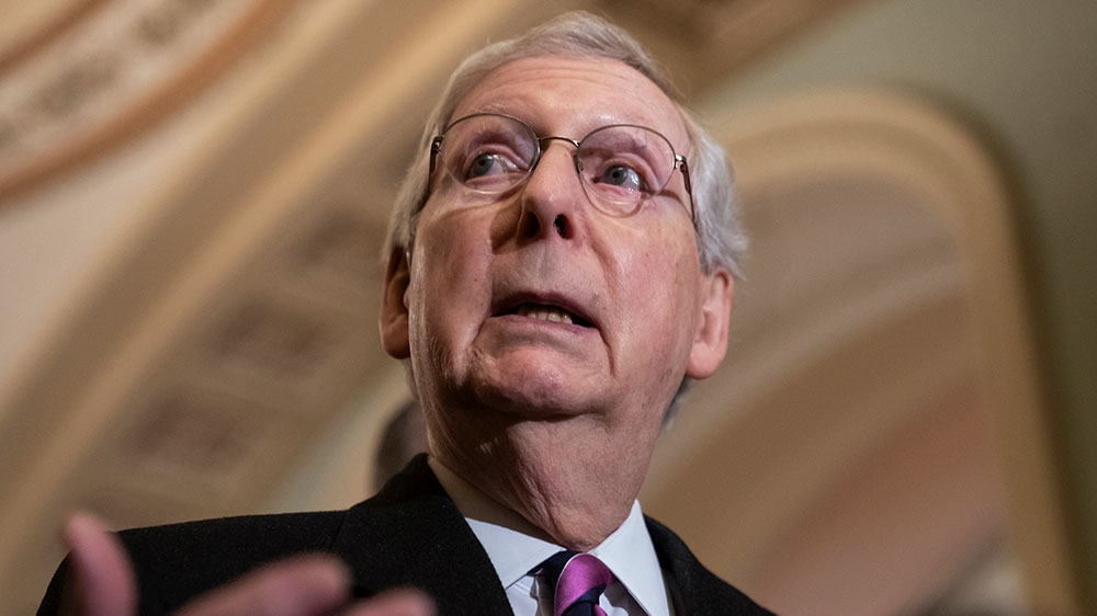 McConnell suggested that his chamber may opt for a quicker trial