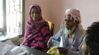 Saleha Begum, left, is one of around 125,000 “D” or “Doubtful” voters in Assam