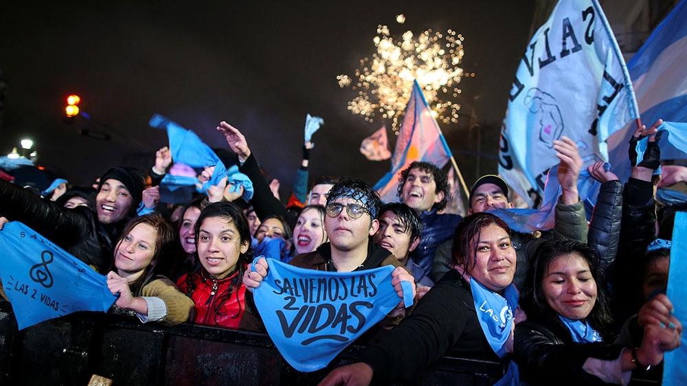 Anti-abortion rights activists march in Buenos Aires