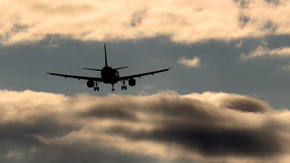 Plane in sky