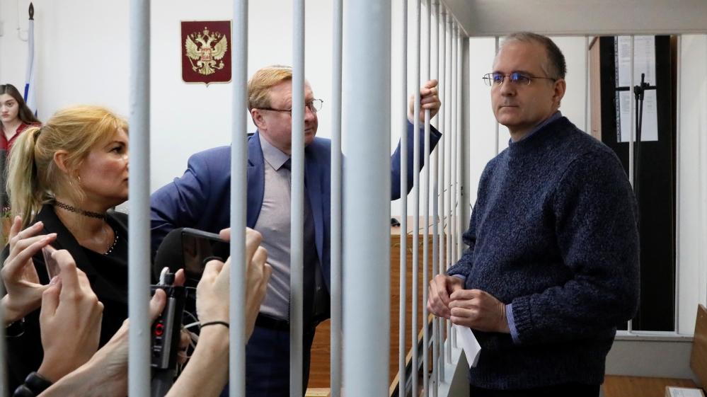 Detained former U.S. Marine Whelan attends a court hearing in Moscow