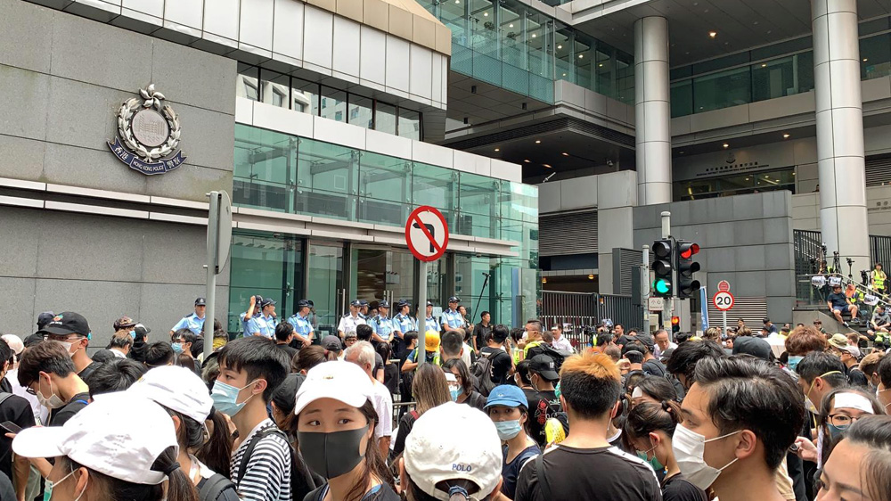 Thousands of demonstrators again occupied Hong Kong’s downtown area on Friday
