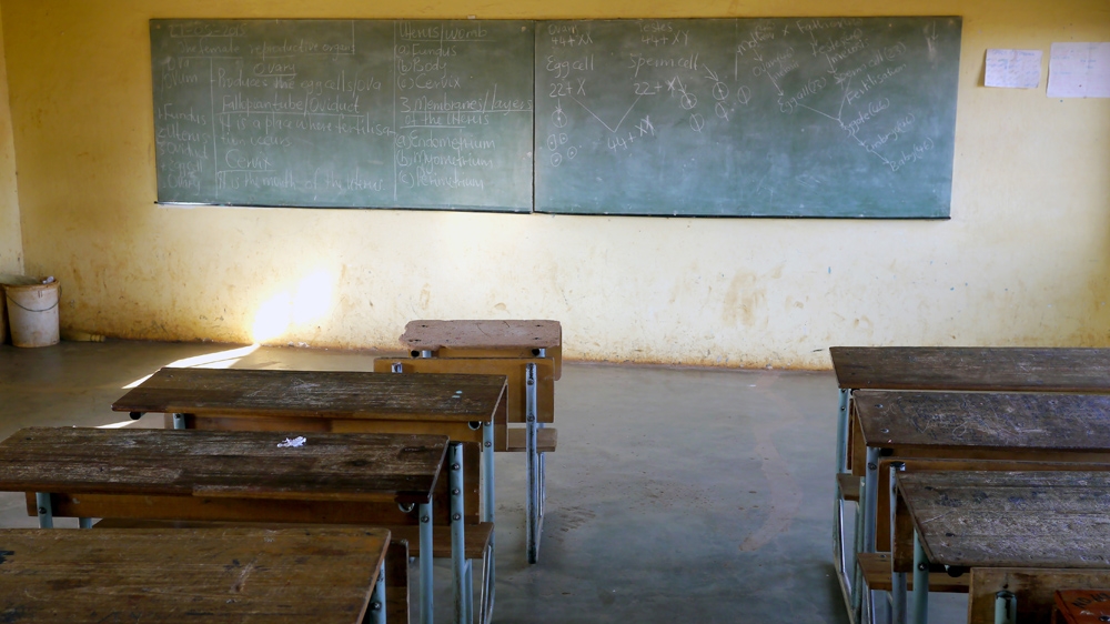 rural african school classroom