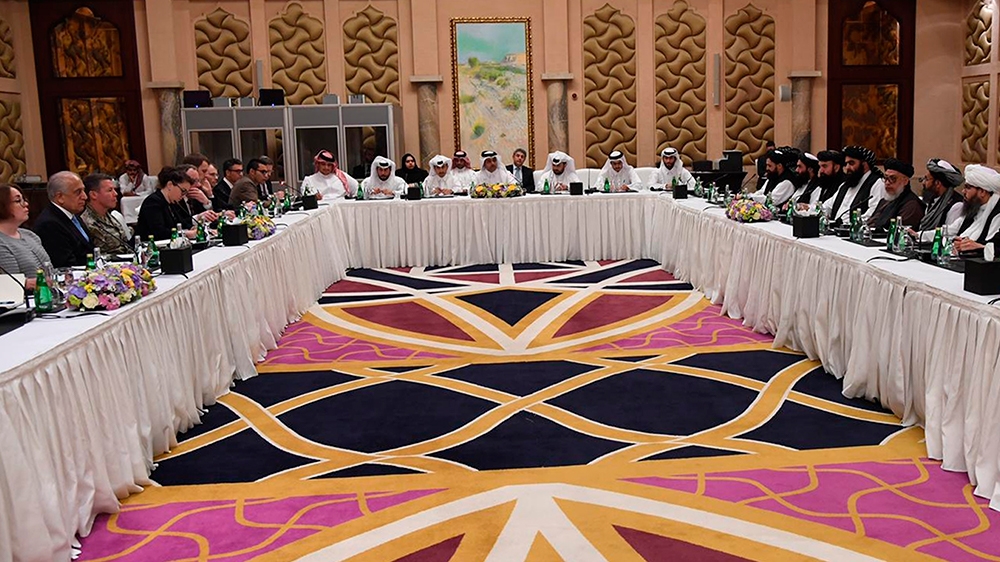 FILE - In this Feb. 25, 2019 file photo released by Qatar Ministry of Foreign Affairs, Special Envoy of the Qatar Foreign Minister for Counterterrorism and Mediation in conflicts resolution, Dr. Mutla
