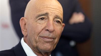 Billionaire real estate investor Thomas Barrack, Chief Executive Officer of Colony Capital, holds a meeting with media to discuss investment plans in Mexico and Latin America, in Mexico City