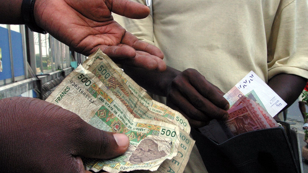 CFA Franc notes/Ivory Coast/Reuters