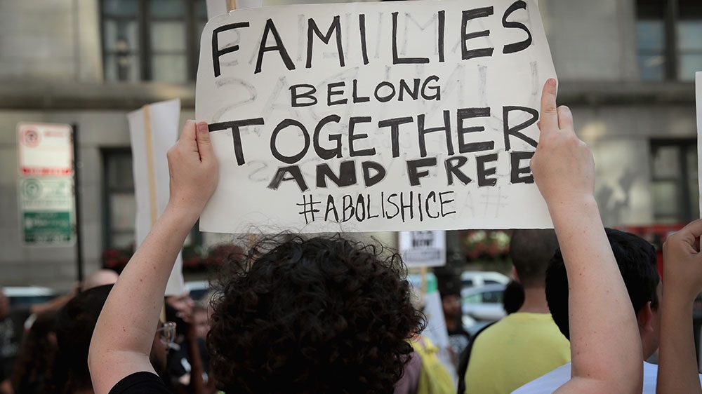 Protesters march through Chicago calling for ICE abolition in August 2018