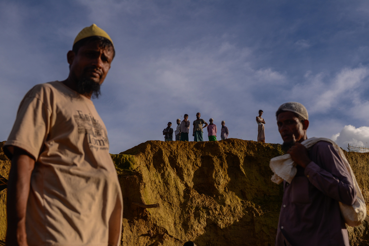 A group of Rohingya refugees at Balukhali camp. Mahmud Hossain Opu/ Al Jazeera