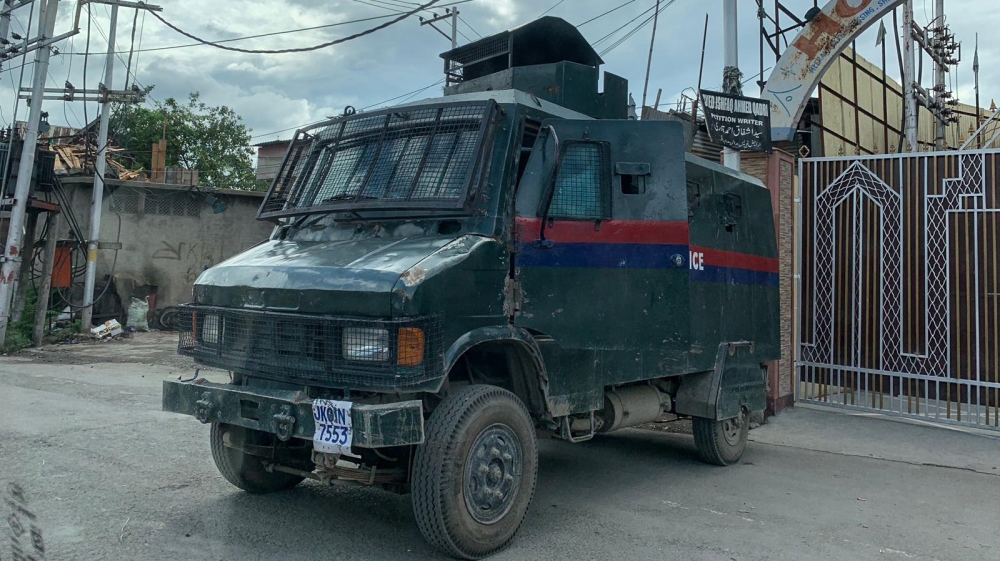 Deserted streets and the presence of Indian troops in Srinagar [Al Jazeera]