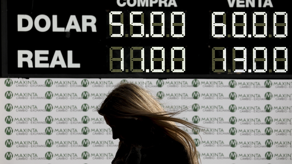 FX board in Buenos Aires, Argentina