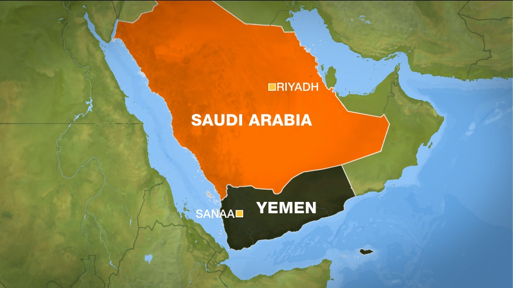 Yemen Saudi Riyadh map