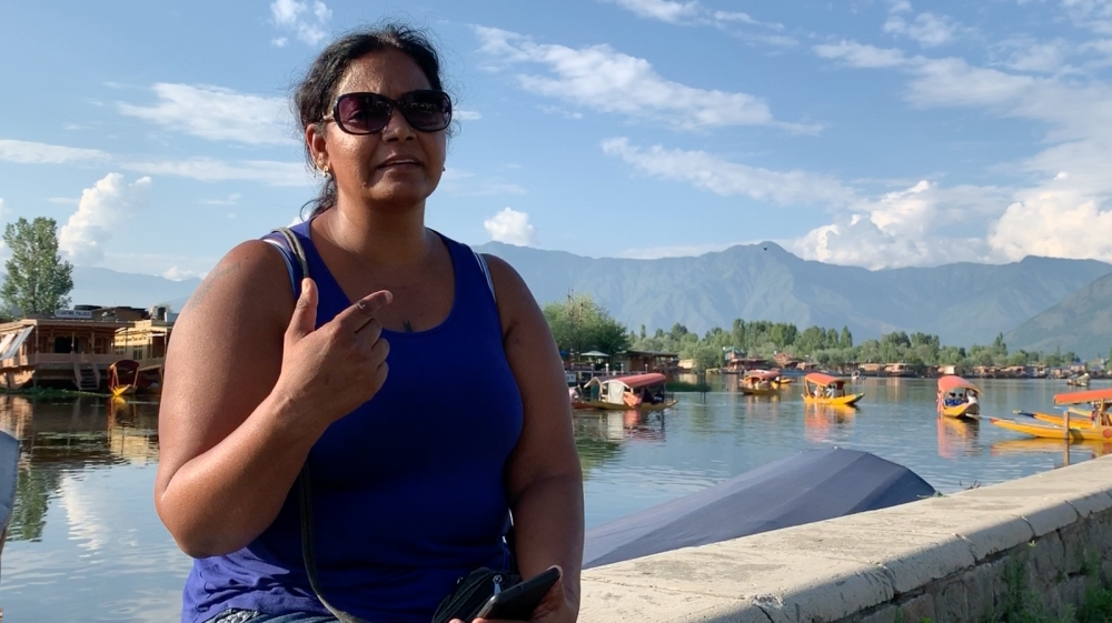 Tourist Anju Bose from the Indian state of Goa arrived in Kashmir seven days ago [Al Jazeera]