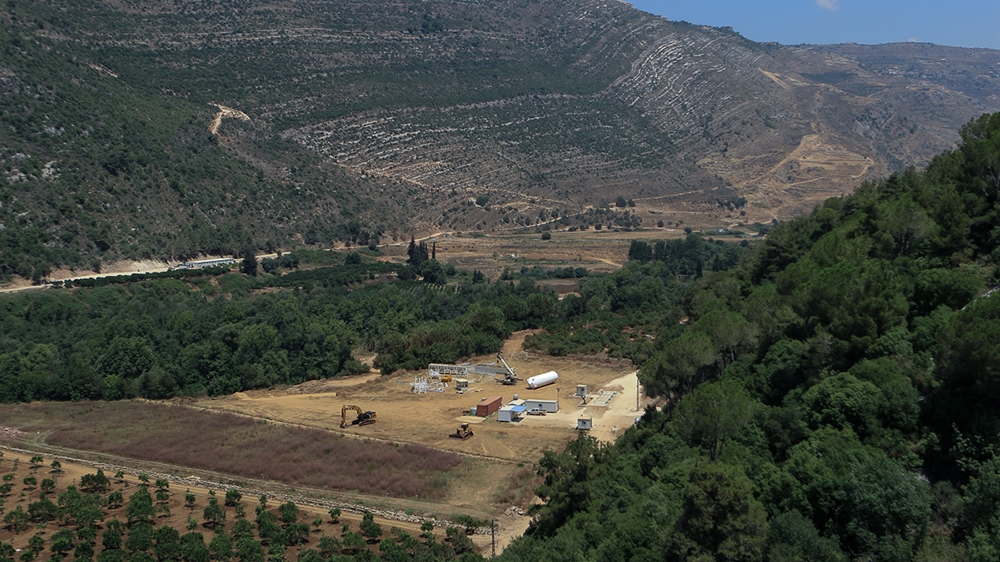 Looking out over the entrance to the dam project zone