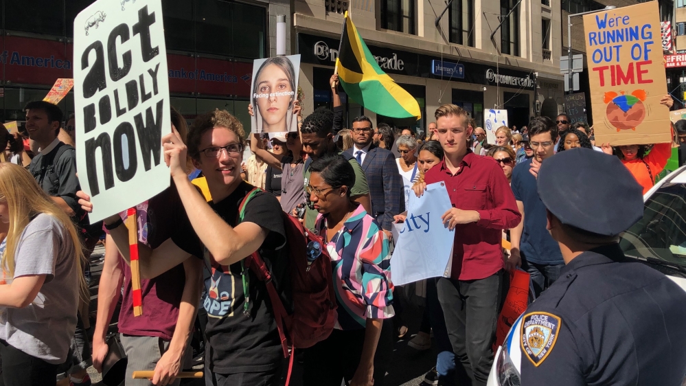 Protesters on Friday include city officials from the office of the Public Advocate, who had encouraged children to come