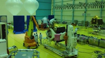 The Chandrayaan-2 orbiter, seen here in Bengaluru, India, located the Vikram lander but despite ISRO’s repeated attempts to make contact, the landing craft has remained silent