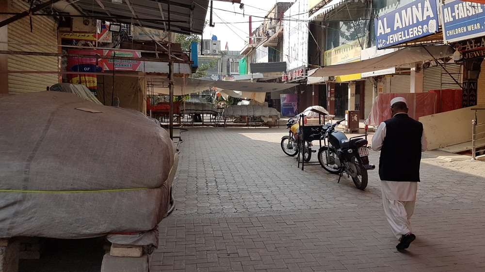 Shops in a market in Islamabad remained shut as part of the strike