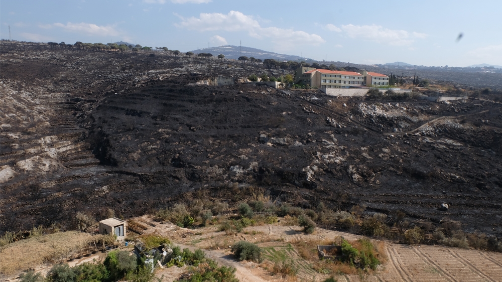 Local residents and civil defence firefighters managed to keep fires in Lebanon’s Chouf Mountains from entering dense residential areas in the coastal town of Damour