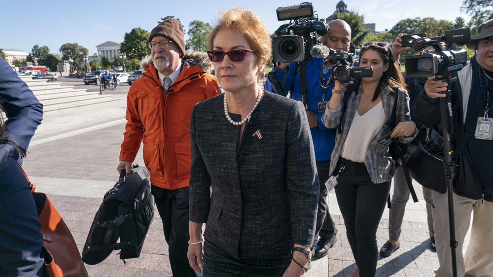Former U.S. ambassador to Ukraine Marie Yovanovitch, arrives on Capitol Hill