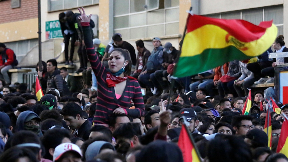 Protesters are questioning the legitimacy of Sunday’s presidential election in Bolivia