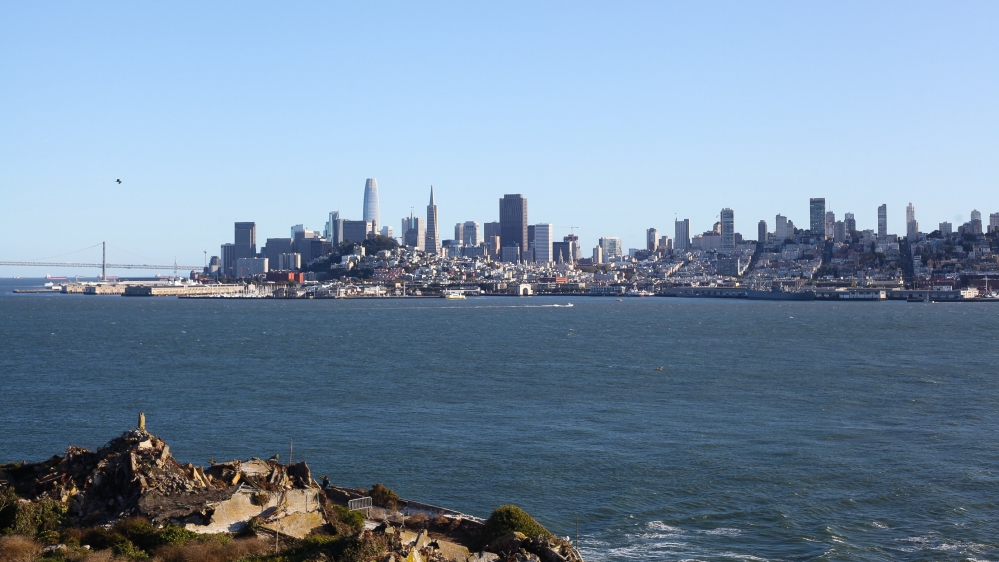 A view of San Francisco Bay from Alcatraz Island