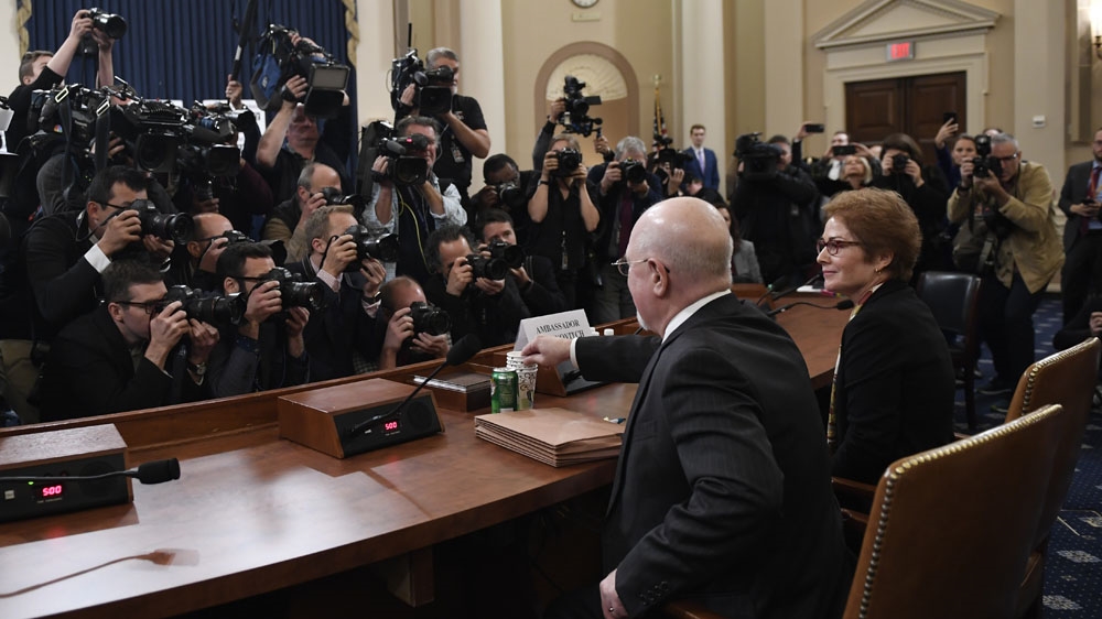 Former US Ambassador to Ukraine Marie Yovanovitch testified before the House Intelligence Committee on Capitol Hill in Washington in the second public impeachment hearing of President Donald Trump
