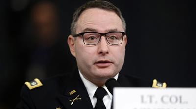 National Security Council aide Lt. Col. Alexander Vindman testified before the House impeachment investigation on Tuesday.