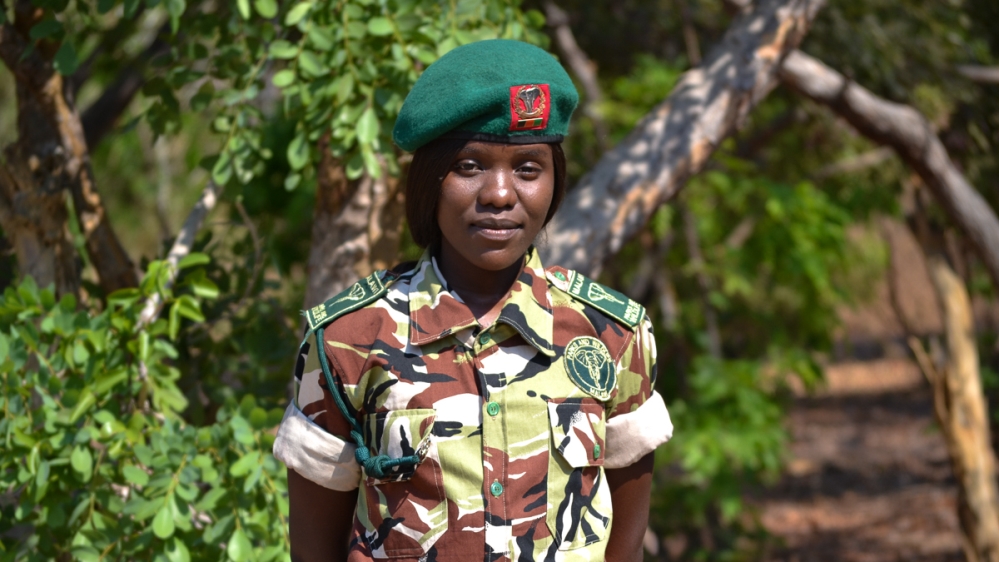 Limbikani Chirwa had wanted to be a journalist but unable to find a job in media, she became a field ranger and now says she is committed to her profession as a ranger