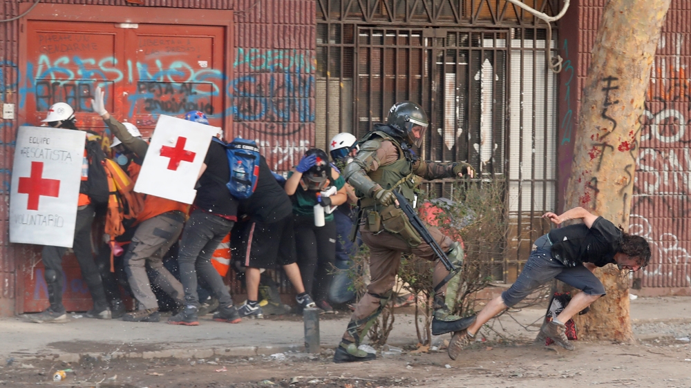 There have been frequent clashes between police and demonstrators during the almost-four-week protests