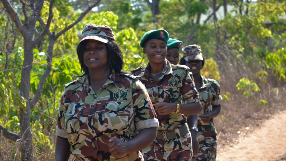 Rangers undergo an anti-poaching training exercise