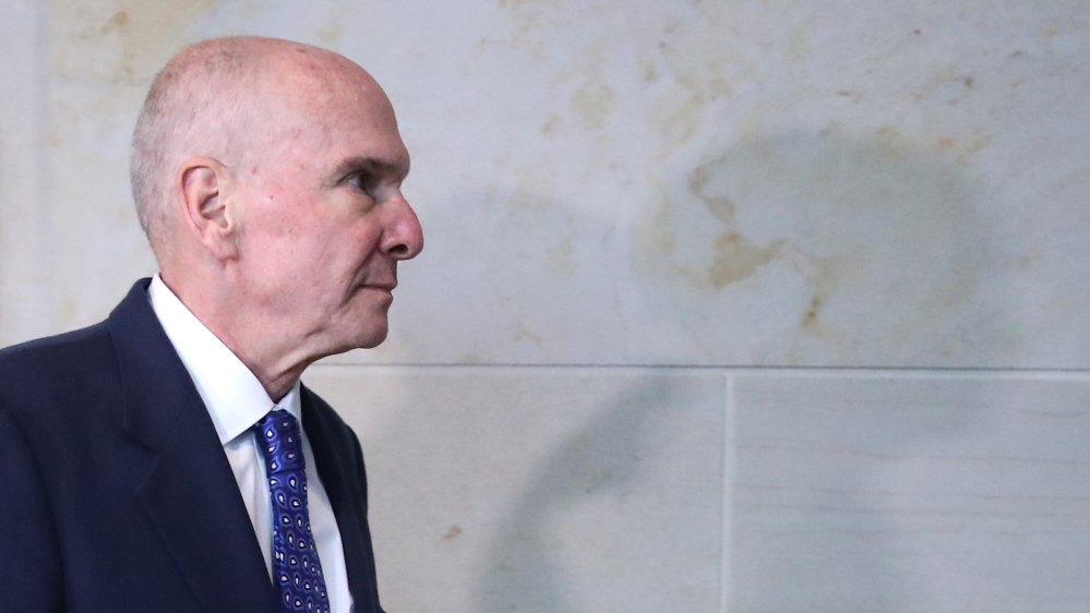 McKinley walks away from a closed-door hearing at the US Capitol