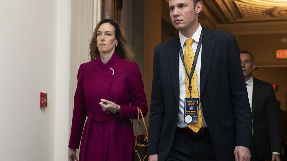 Jennifer Williams, an aide to Vice President Mike Pence, said she found a phone call between the US president and the leader of Ukraine “unusual”.