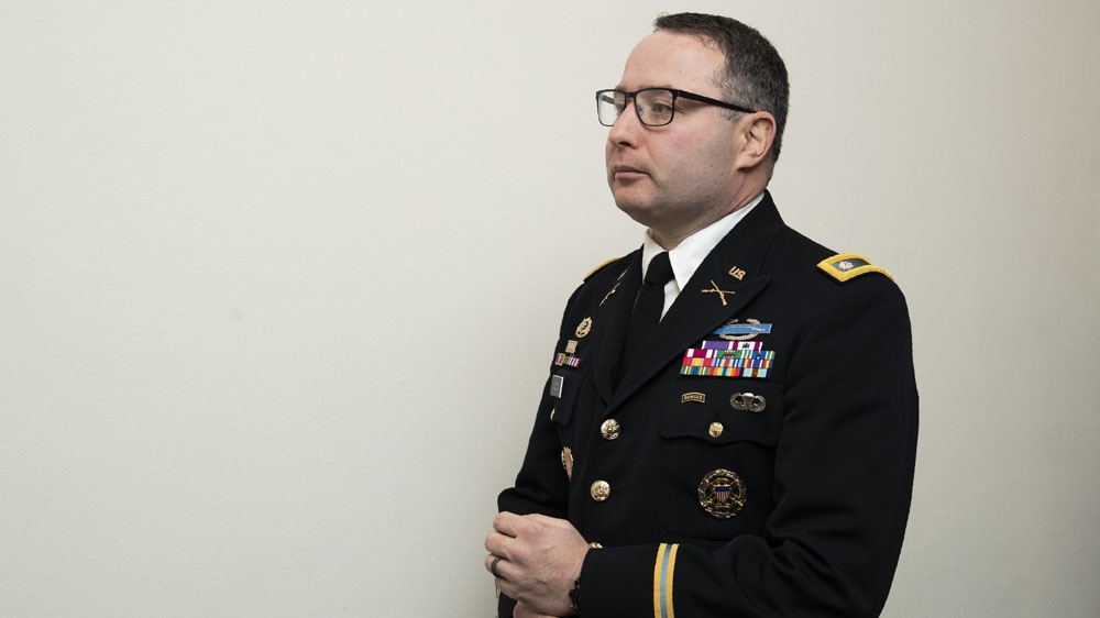 Lt Col Alexander Vindman arrived on Capitol Hill for his public hearing in the House impeachment inquiry into President Donald Trump.