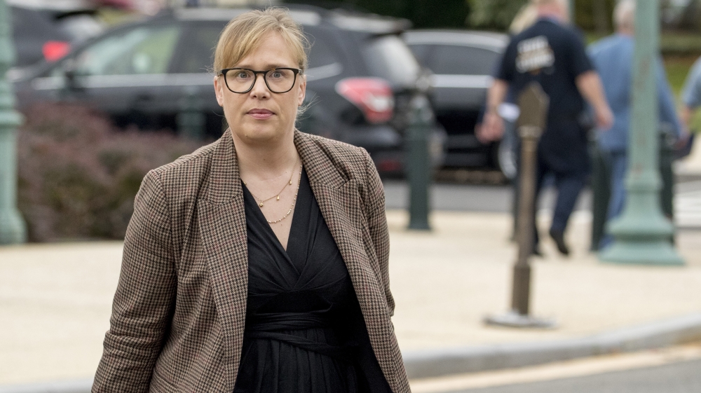 Croft arrives for a closed-door meeting to testify as part of the House impeachment inquiry into Trump on Capitol Hill