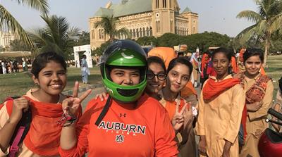 Women on Wheels starts by teaching women how to ride motorcycles, then provides them with subsidised loans to purchase their own vehicles