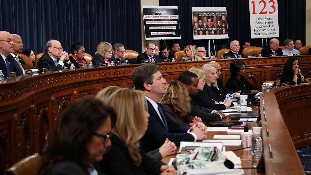 US House Judiciary Committee during vote to approve two articles of impeachment against President Donald Trump
