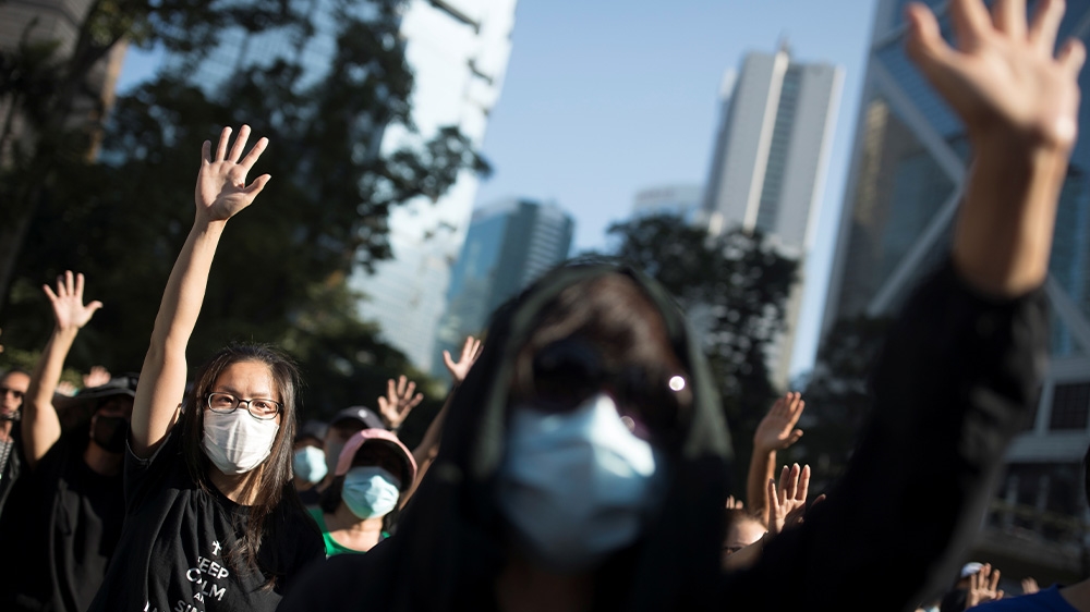 The report also accuses China of imposing heavy censorship on reports about the ongoing Hong Kong protests