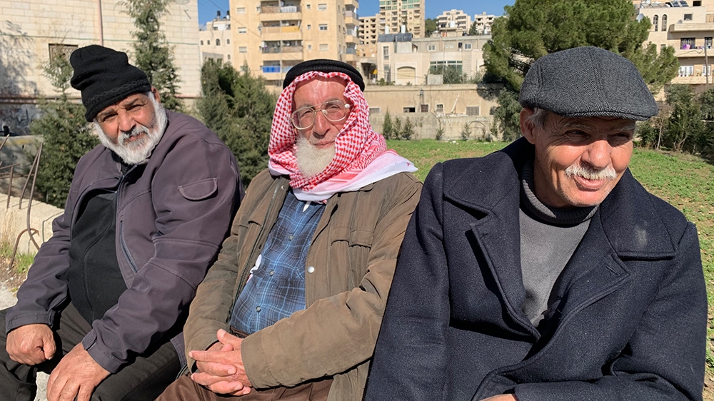 ‘Jerusalem is our capital, not theirs (the Israelis)’, said Muhsin, at the centre in this photo