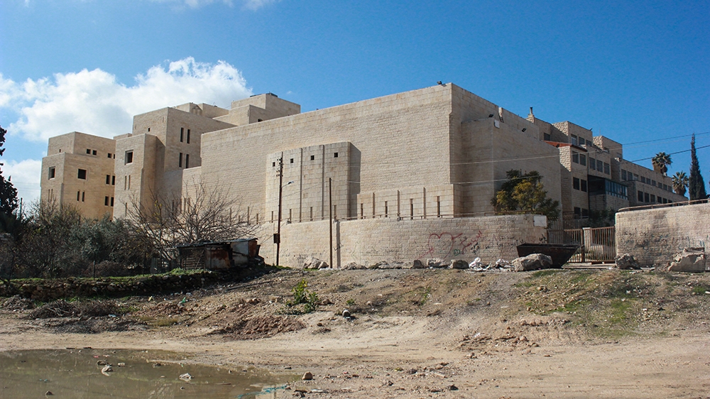 The Palestinian Authority’s Parliament building in Abu Dis