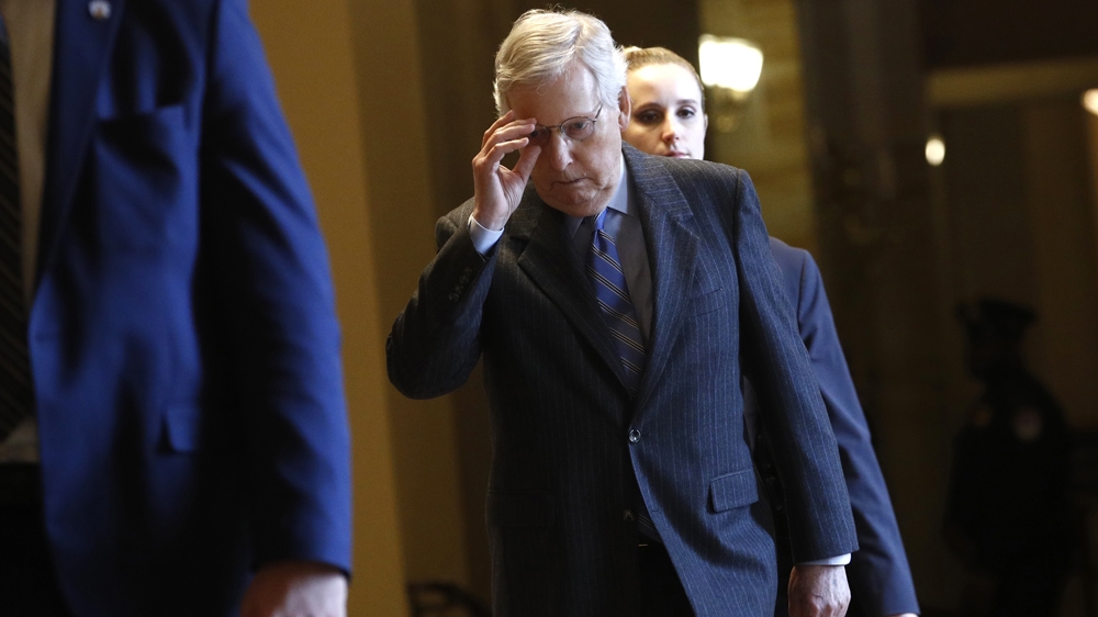 Senate Majority Leader Mitch McConnell is reportedly considering a measure that would delay final vote in impeachment trial