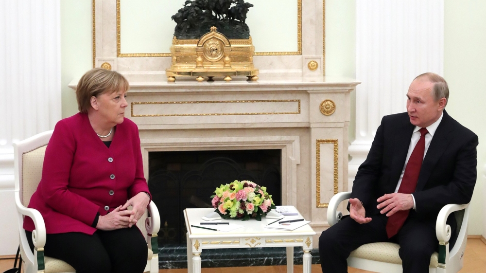German Chancellor Merkel in Moscow