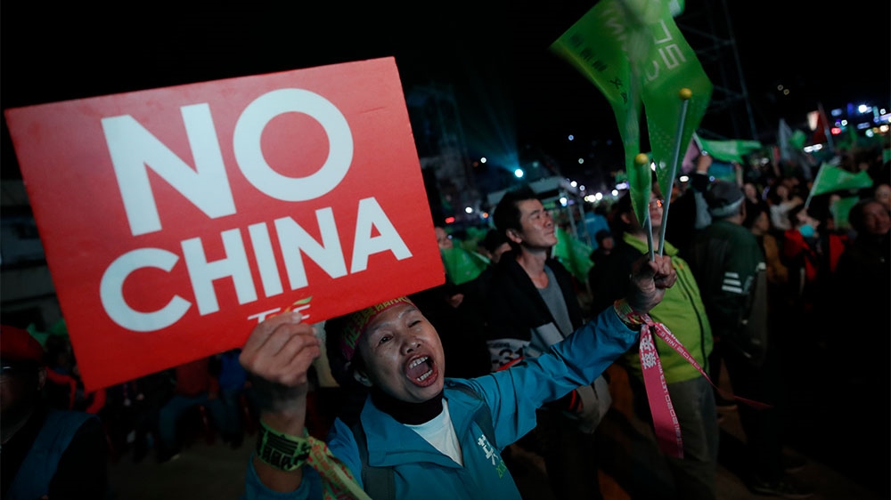 Tsai’s supporters made no secret of their opposition to China