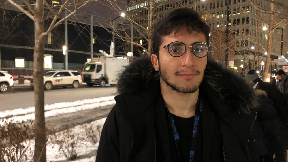 Saman Abolfathi, a member of Concordia University’s Iranian Student Association, was among those who attended Thursday’s vigil for victims of the deadly incident in Tehran last Wednesday