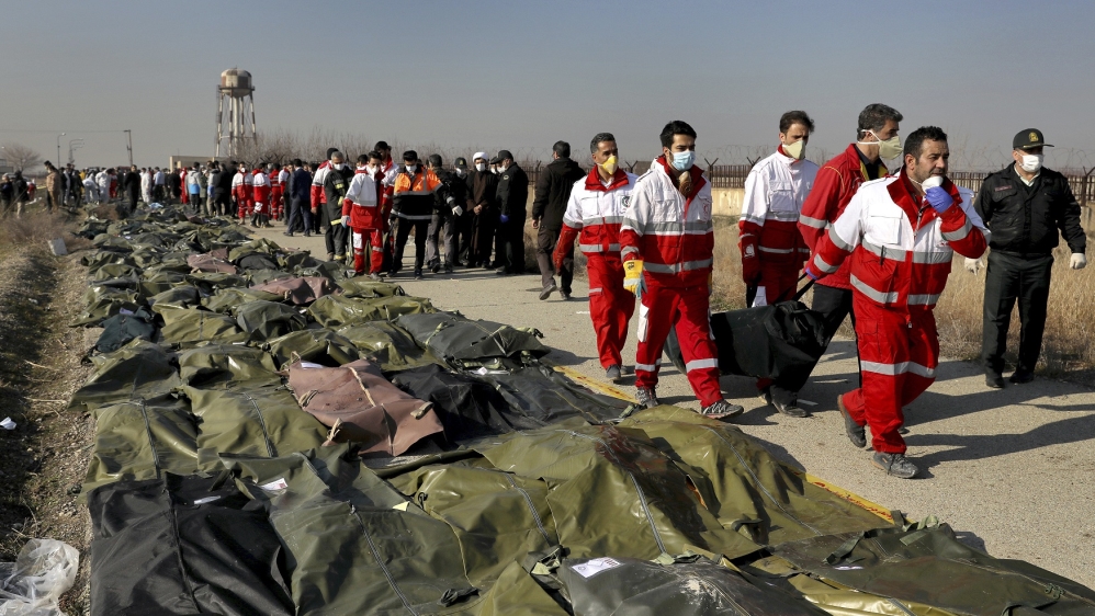 The Ukrainian passenger jet carrying 176 people went down shortly after takeoff from the Iranian capital’s main airport