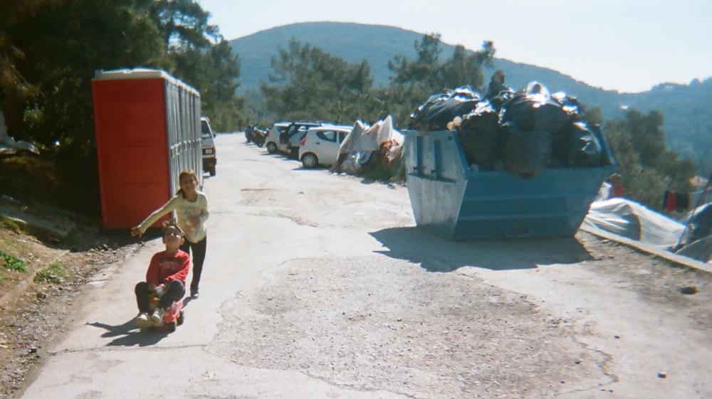 Children playing at a camp in Samos, a Greek island which hosts thousands of refugees including unaccompanied minors [Image by Sajad, a 14-year-old child refugee]