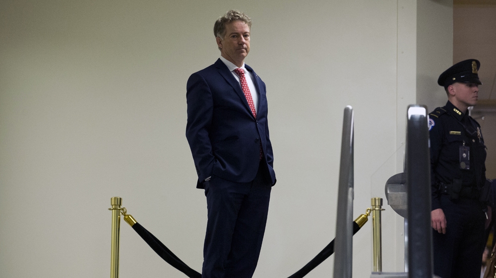 Senator Rand Paul says there are 45 votes to dismiss impeachment charges