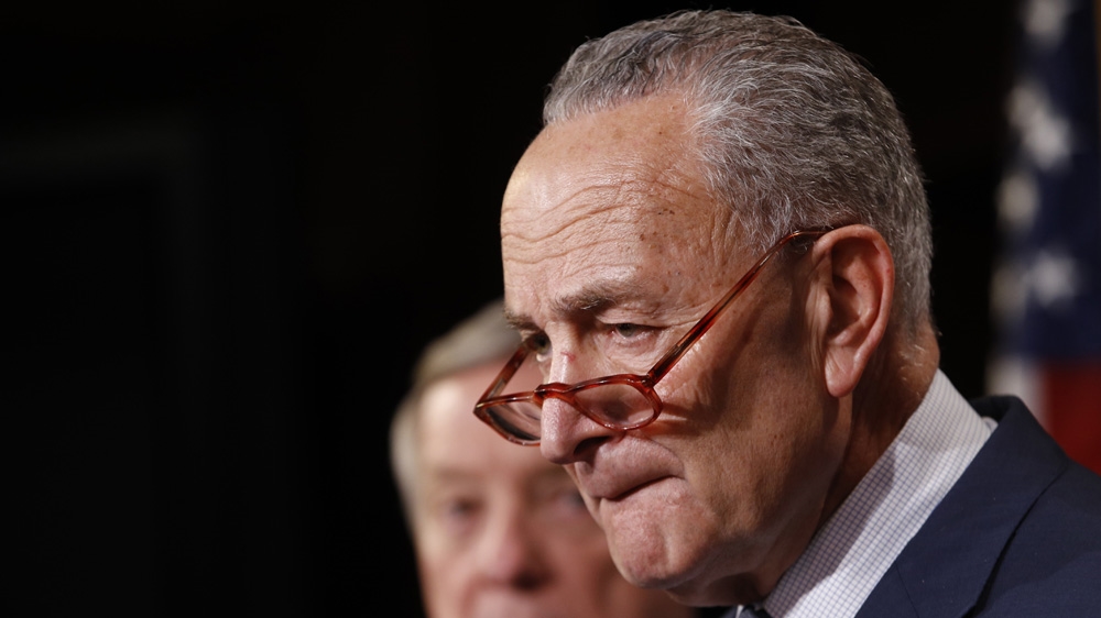 Senate Minority Leader Chuck Schumer offered the first amendment in the trial.