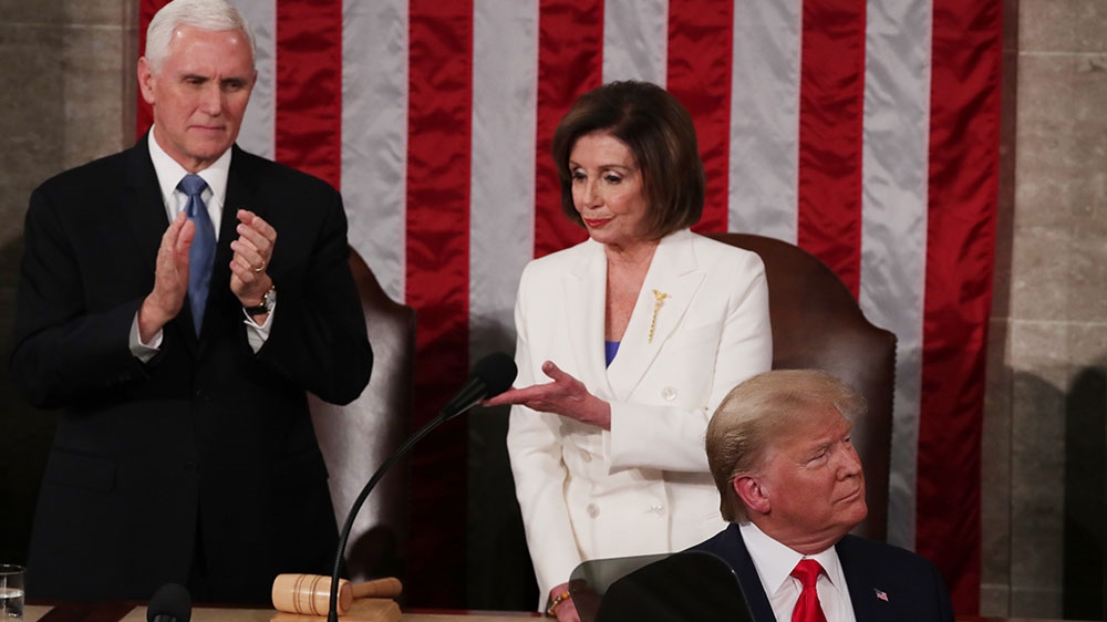 President Donald Trump prepares to deliver his State of the Union address